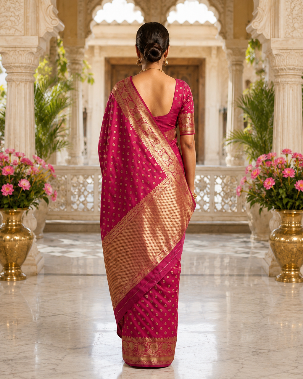 Women's Banarasi Saree Pure Kanjivaram Style Silk Saree